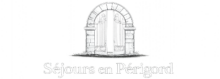 logo blanc du site séjours en périgord maison de famille depuis 2016